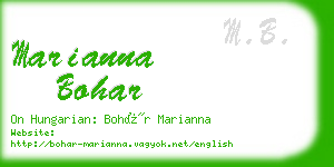 marianna bohar business card
